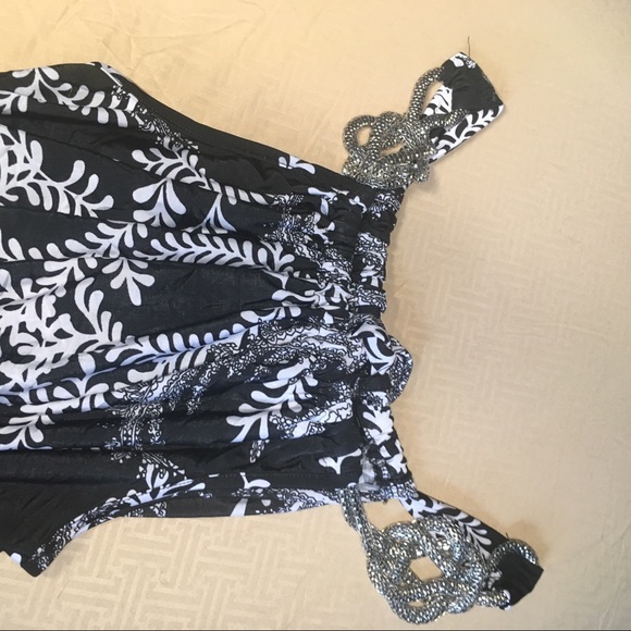 MT Collection Black White Maxi Dress Small - Picture 6 of 9